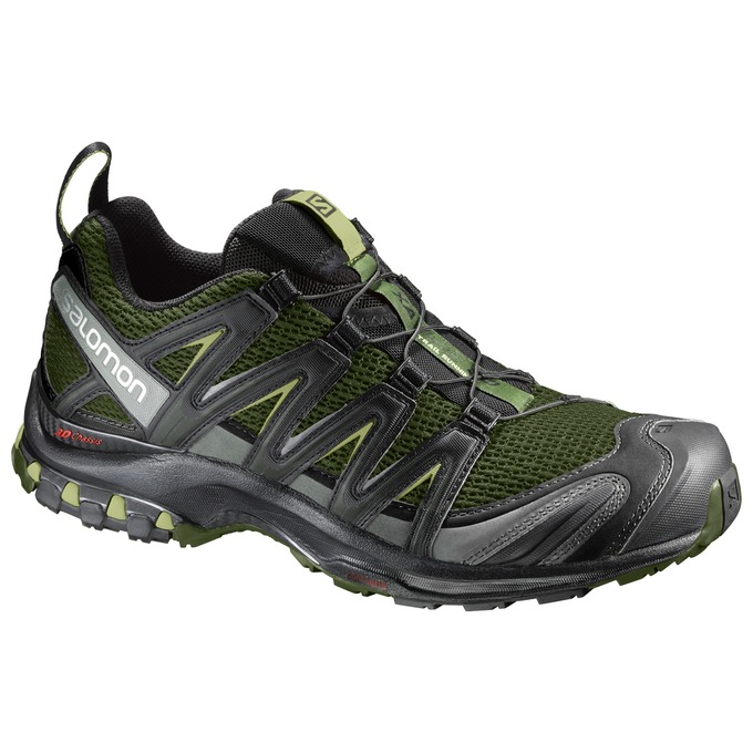 Salomon Israel XA PRO 3D - Mens Trail Running Shoes - Olive/Silver (NCFW-26375)